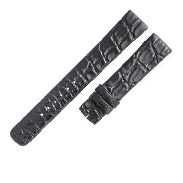 クレドール Credor 純正 ブラック レザー 腕時計パーツ レザー ベルト ストラップ 17ｍｍ 予備 替え 交換 スペア ブラック 黒