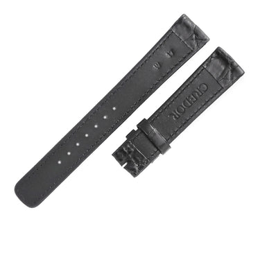 クレドール Credor 純正 ブラック レザー 腕時計パーツ レザー ベルト ストラップ 17ｍｍ 予備 替え 交換 スペア ブラック 黒