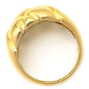 セリーヌ CELINE キルティング イエローゴールド K18YG ルビー リング 指輪 AU750 18K 1Pルビー 10号