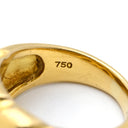 セリーヌ CELINE キルティング イエローゴールド K18YG ルビー リング 指輪 AU750 18K 1Pルビー 10号