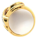 ノンブランド NON BRAND ブルーサファイア ダイヤ イエローゴールド K18YG サファイア ダイヤモンド リング 指輪 青 8.5号