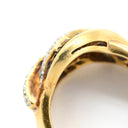 ノンブランド NON BRAND ブルーサファイア ダイヤ イエローゴールド K18YG サファイア ダイヤモンド リング 指輪 青 8.5号