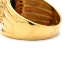 ノンブランド NON BRAND ブルーサファイア ダイヤリング イエローゴールド×ブルー K18YG ダイヤモンド ブルーサファイア リング 指輪 Au750 18K 18金 11号