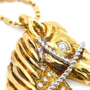 ルーブルーゼ LOUVROUSE ホース モチーフ ダイヤモンド イエローゴールド×プラチナシルバー K18YG Pt900 ダイヤモンド ネックレス 馬 YG Pt コンビ