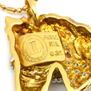 ルーブルーゼ LOUVROUSE ホース モチーフ ダイヤモンド イエローゴールド×プラチナシルバー K18YG Pt900 ダイヤモンド ネックレス 馬 YG Pt コンビ