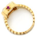 スタージュエリー STAR JEWELRY ゴールド K14 ルビー リング 指輪 Au585 14K 14金 ルビー レッド 赤 時計型 バゲットカット 12号