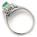 ノンブランド NON BRAND エメラルド ダイヤモンド リング プラチナシルバー Pt900 エメラルド ダイヤモンド リング 指輪 グリーン 緑 スクエア Pt 7.5号