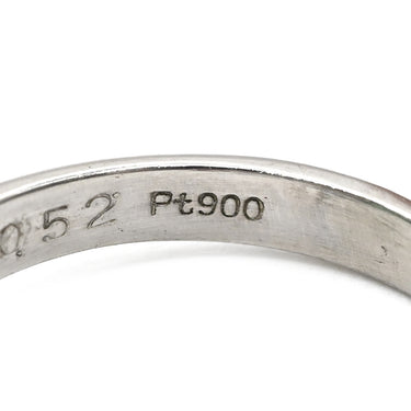 ノンブランド NON BRAND エメラルド ダイヤモンド リング プラチナシルバー Pt900 エメラルド ダイヤモンド リング 指輪 グリーン 緑 スクエア Pt 7.5号