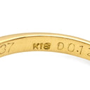 ノンブランド NON BRAND ブルーサファイア ダイヤリング イエローゴールド×ブルー K18YG ダイヤモンド サファイア リング 指輪 Au750 18K 18金 リーフ 9.5号