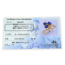 ノンブランド NON BRAND ブルーサファイア ダイヤリング イエローゴールド×ブルー K18YG ダイヤモンド サファイア リング 指輪 Au750 18K 18金 リーフ 9.5号