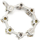 ノンブランド NON BRAND ホワイトゴールド K18WG 色石 ペンダントトップ イエロー ブラウン ピンク 8P 8石 8粒 色石 Au750 18K 18金 マルチカラーストーン チャーム