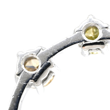 ノンブランド NON BRAND ホワイトゴールド K18WG 色石 ペンダントトップ イエロー ブラウン ピンク 8P 8石 8粒 色石 Au750 18K 18金 マルチカラーストーン チャーム