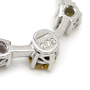 ノンブランド NON BRAND ホワイトゴールド K18WG 色石 ペンダントトップ イエロー ブラウン ピンク 8P 8石 8粒 色石 Au750 18K 18金 マルチカラーストーン チャーム