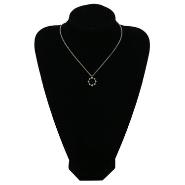 ノンブランド NON BRAND ホワイトゴールド K18WG 色石 ペンダントトップ イエロー ブラウン ピンク 8P 8石 8粒 色石 Au750 18K 18金 マルチカラーストーン チャーム