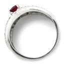 ノンブランド NON BRAND ルビー ダイヤリング プラチナシルバー Pt900 ルビー ダイヤモンド リング 指輪 レッド 赤 10号