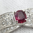 ノンブランド NON BRAND ルビー ダイヤリング プラチナシルバー Pt900 ルビー ダイヤモンド リング 指輪 レッド 赤 10号