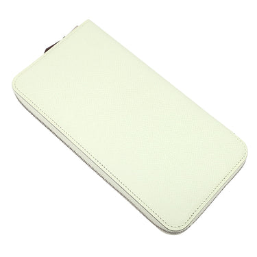 エルメス HERMES アザップロング シルクイン ヴェールフィズ ヴォーエプソン 長財布 シルバー金具 新品 未使用 薄緑 ラウンドファスナー