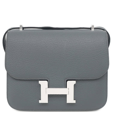 エルメス HERMES コンスタンス3 ミニ ミロワール グレー系 シェーブル ショルダーバッグ シルバー金具 新品 未使用