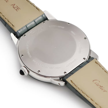 腕時計 カルティエ Cartier ロンド クロワジエール ドゥ カルティエ WSRN0003 自動巻き メンズ ダークグレー ギヨシェ デイト ローマ