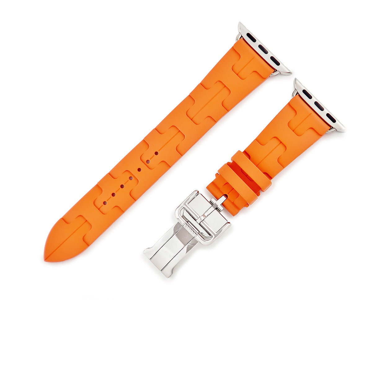 激レア❣️ アップルウォッチ エルメス 非売品 ラバーバンド ベルト オレンジ エルメス HERMES 純正 アップルウォッチ 41mm用 ラバーベルト オレンジ