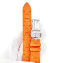 エルメス HERMES 純正 アップルウォッチ 41mm用 ラバーベルト オレンジ ラバー ステンレススチール 腕時計パーツ ストラップ 20ｍｍ キリム オレンジ バックル付 金具付