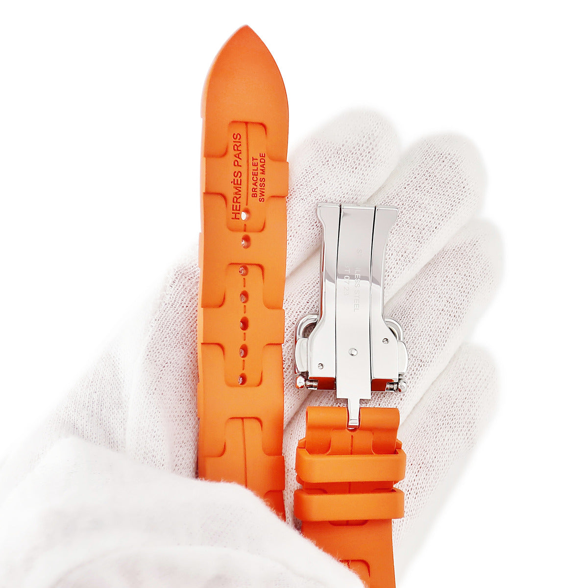 エルメス　アップルウォッチ 41mm オレンジ　ラバーバンド エルメス HERMES 純正 アップルウォッチ 41mm用 ラバーベルト オレンジ