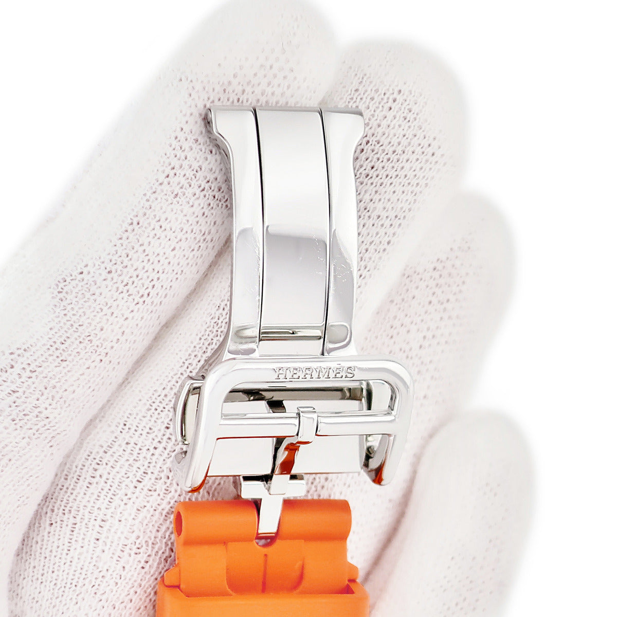 エルメス HERMES 純正 アップルウォッチ 41mm用 ラバーベルト オレンジ