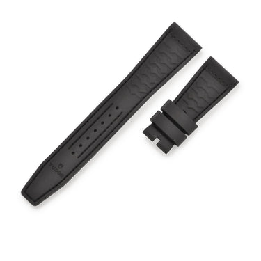 チュードル TUDOR 純正 ラバーバンド ブラック ラバー 腕時計パーツ 新品同様 替え ベルト 予備 正規品 22mm ブラック 黒 ステッチ