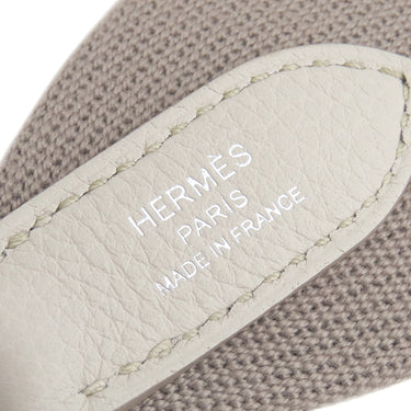 エルメス HERMES ベトン×トゥルティエールグレー キャンバス トリヨンクレマンス ショルダーストラップ シルバー金具 バイカラー