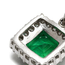 ノンブランド NON BRAND エメラルド ダイヤ プラチナシルバー Pt900 エメラルド ダイヤモンド ペンダントトップ 緑 コロンビア産 ネックレストップ スクエア