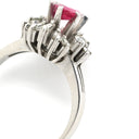 ノンブランド NON BRAND ルビー ダイヤリング プラチナシルバー Pt900 ルビー ダイヤモンド リング 指輪 レッド 赤 15.5号