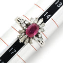 ノンブランド NON BRAND ルビー ダイヤリング プラチナシルバー Pt900 ルビー ダイヤモンド リング 指輪 レッド 赤 15.5号