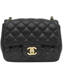 シャネル CHANEL マトラッセ ミニクラシック ブラック ラムスキン ショルダーバッグ ゴールド金具 黒 ココマーク チェーンショルダーバッグ