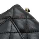 シャネル CHANEL マトラッセ ミニクラシック ブラック ラムスキン ショルダーバッグ ゴールド金具 黒 ココマーク チェーンショルダーバッグ