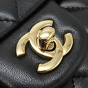 シャネル CHANEL マトラッセ ミニクラシック ブラック ラムスキン ショルダーバッグ ゴールド金具 黒 ココマーク チェーンショルダーバッグ
