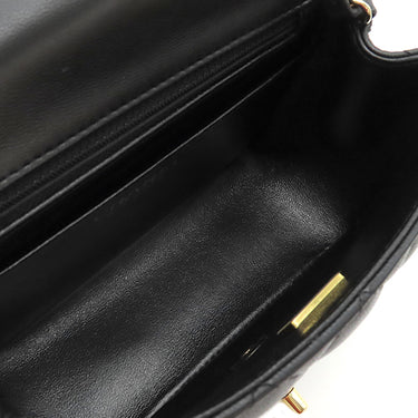 シャネル CHANEL マトラッセ ミニクラシック ブラック ラムスキン ショルダーバッグ ゴールド金具 黒 ココマーク チェーンショルダーバッグ