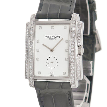 腕時計 パテックフィリップ PATEK PHILIPPE ゴンドーロ 5025/1G 手巻き メンズ K18WG無垢 純正ダイヤ ホワイト 白 スモールセコンド