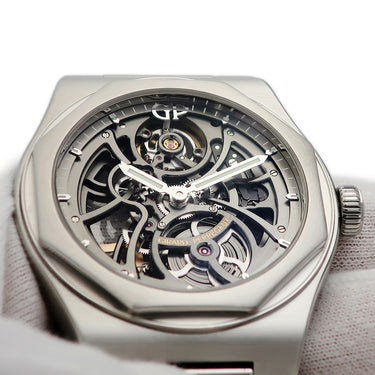 腕時計 ジラールペルゴ GIRARD PERREGAUX ロレアート スケルトン 81015-11-001-11A 自動巻き メンズ オクタゴン スモールセコンド 透明