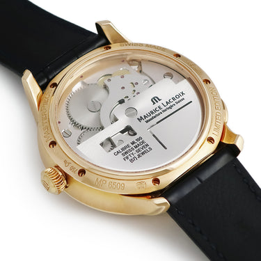 腕時計 モーリスラクロア Maurice Lacroix マスターピース カランドリエ レトログラード MP6509 自動巻き メンズ K18RG無垢 デイト 限定