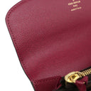 ルイヴィトン LOUIS VUITTON ポルトフォイユ エミリー M60136 ルージュ モノグラムキャンバス 長財布 ゴールド金具 茶 赤 二つ折り