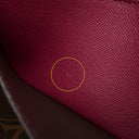 ルイヴィトン LOUIS VUITTON ポルトフォイユ エミリー M60136 ルージュ モノグラムキャンバス 長財布 ゴールド金具 茶 赤 二つ折り