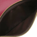 ルイヴィトン LOUIS VUITTON ポルトフォイユ エミリー M60136 ルージュ モノグラムキャンバス 長財布 ゴールド金具 茶 赤 二つ折り