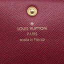ルイヴィトン LOUIS VUITTON ポルトフォイユ エミリー M60136 ルージュ モノグラムキャンバス 長財布 ゴールド金具 茶 赤 二つ折り