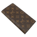 ルイヴィトン LOUIS VUITTON ポルトフォイユ エミリー M60136 ルージュ モノグラムキャンバス 長財布 ゴールド金具 茶 赤 二つ折り