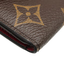 ルイヴィトン LOUIS VUITTON ポルトフォイユ エミリー M60136 ルージュ モノグラムキャンバス 長財布 ゴールド金具 茶 赤 二つ折り