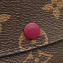 ルイヴィトン LOUIS VUITTON ポルトフォイユ エミリー M60136 ルージュ モノグラムキャンバス 長財布 ゴールド金具 茶 赤 二つ折り