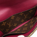 ルイヴィトン LOUIS VUITTON ポルトフォイユ エミリー M60136 ルージュ モノグラムキャンバス 長財布 ゴールド金具 茶 赤 二つ折り