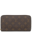 ルイヴィトン LOUIS VUITTON ジッピー ウォレット M41894 モノグラム×ローズバレリーヌ モノグラムキャンバス 長財布 ゴールド金具 茶 ピンク ラウンドファスナー