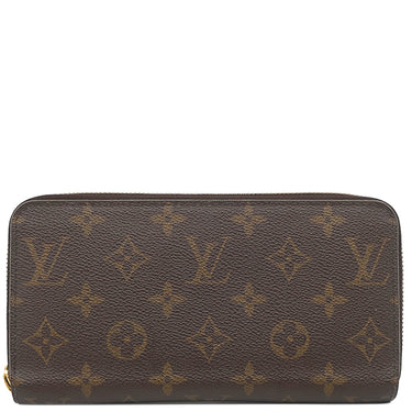 ルイヴィトン LOUIS VUITTON ジッピー ウォレット M41894 モノグラム×ローズバレリーヌ モノグラムキャンバス 長財布 ゴールド金具 茶 ピンク ラウンドファスナー