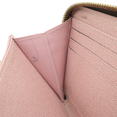 ルイヴィトン LOUIS VUITTON ジッピー ウォレット M41894 モノグラム×ローズバレリーヌ モノグラムキャンバス 長財布 ゴールド金具 茶 ピンク ラウンドファスナー